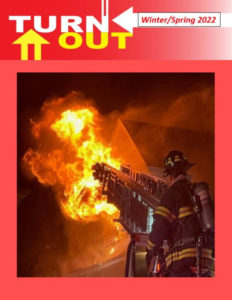 Magazine cover showing a house fire in Springfield, MA. Photo by John Deforest.